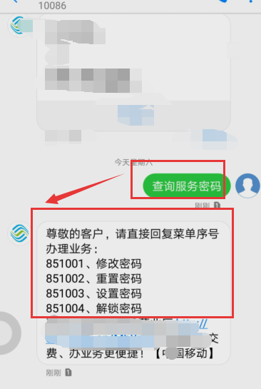手機服務(wù)密碼