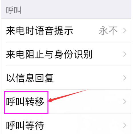 設(shè)置呼叫轉(zhuǎn)移