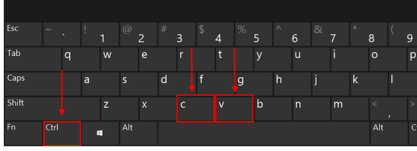 復(fù)制快捷鍵