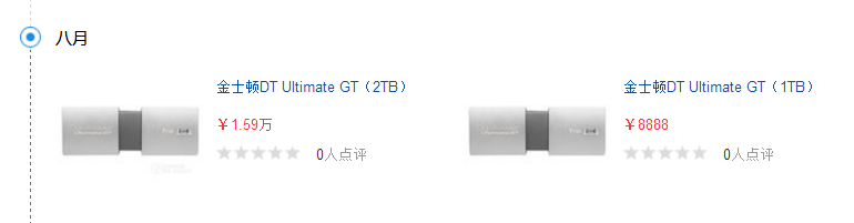 金士頓u盤價(jià)格表